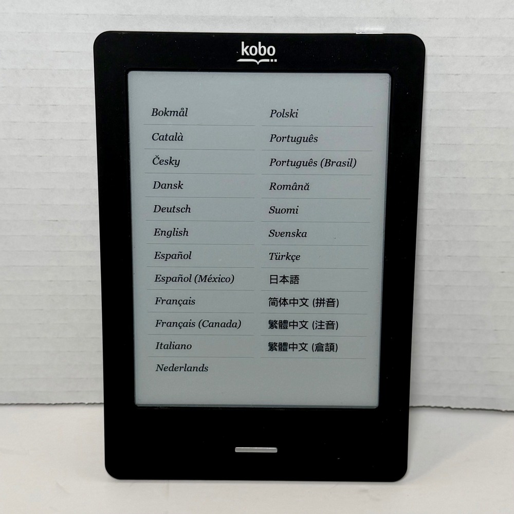 Kobo Touch eReader Black Model N905B E Ink Touchscreen 2GB Quilted Back